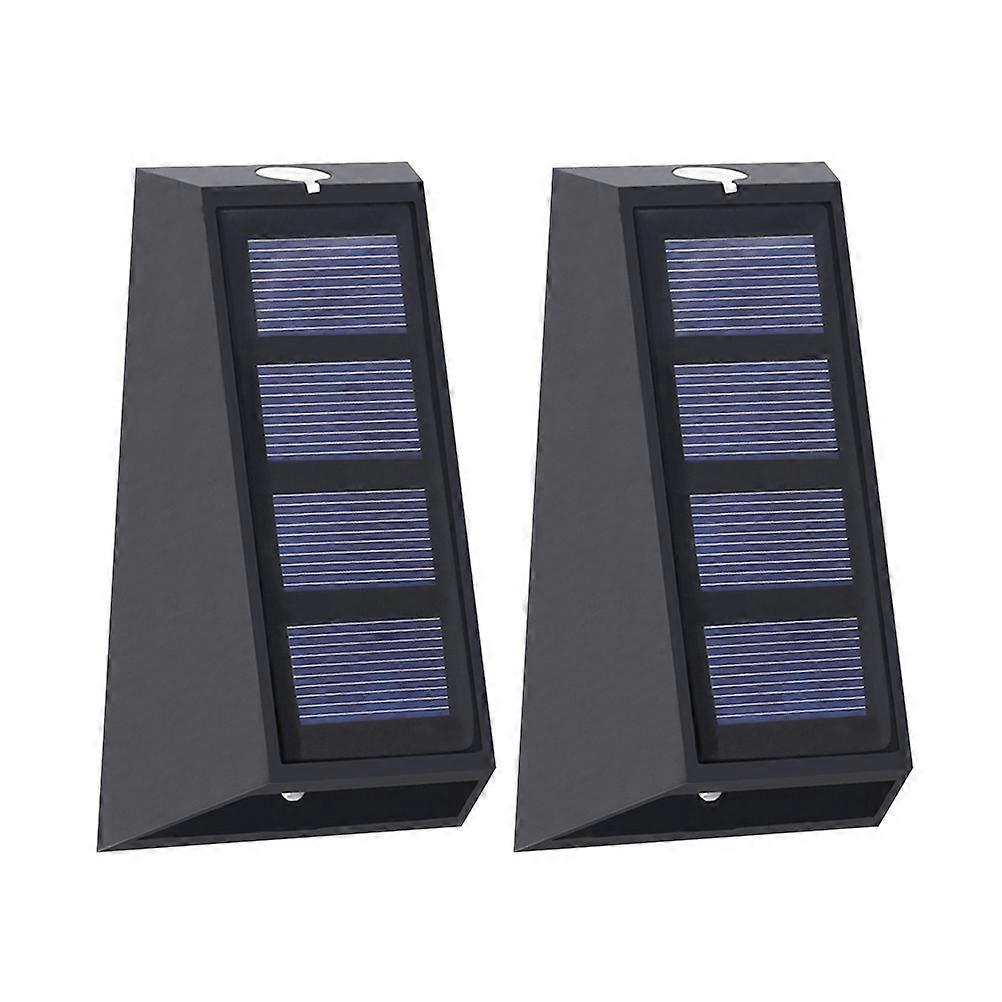Solar Wall Lights 2 Pack with LED Color Changing for Garden, Fence & Outdoor Decor, Weatherproof Night Light for Multiple Settings