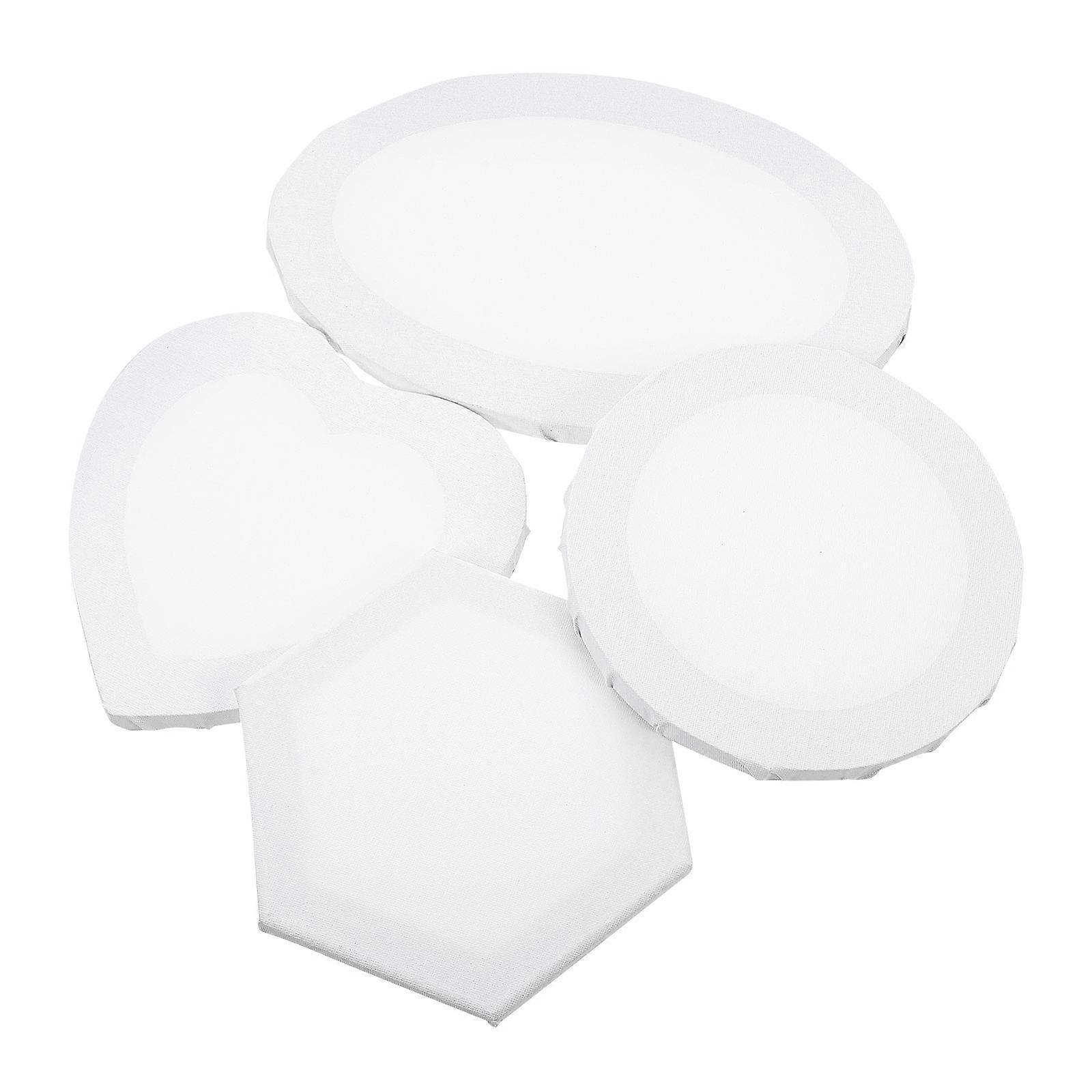 Multipurpose Painting Supplies For Artworks Contains 4Pcs Hexagonal Canvas Boards Simple Design Ideal For Beginners