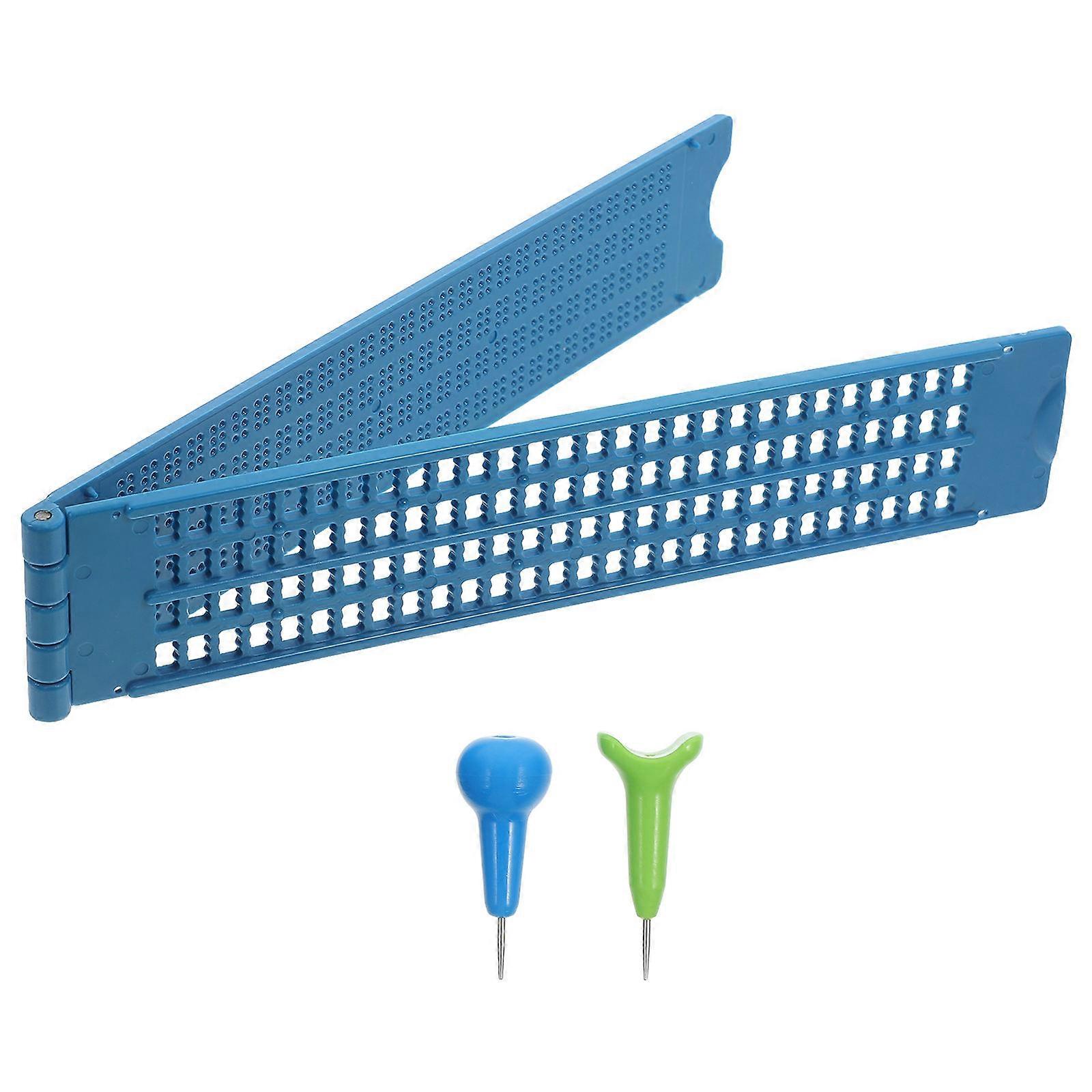 Portable Braille Writing Kit with Fingerboard Learning Tool for Blind and Visually Impaired Users – Efficient and Easy to Carry Study Aid for