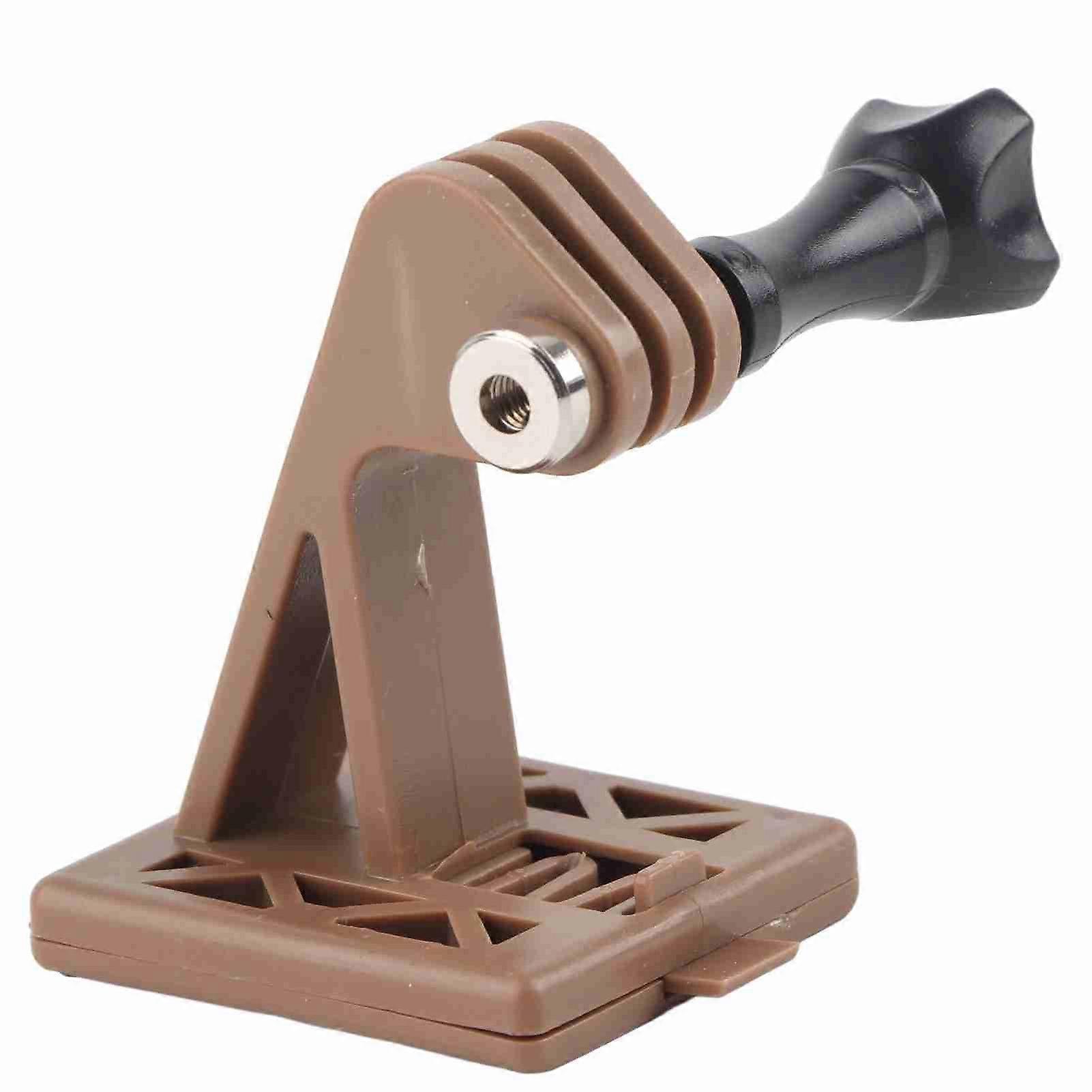 Lightweight Nylon Portable Helmet Adapter Base Fixed Mount for Camera (Brown)