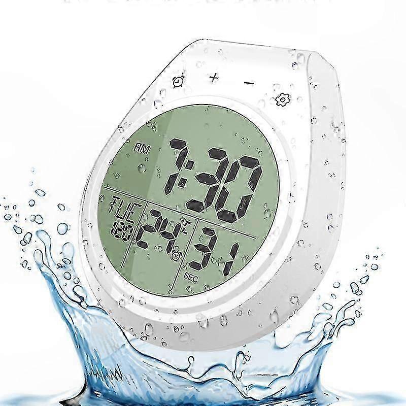 Waterproof Digital Shower Clock with Large LCD Display, Countdown Timer, Suction Cup and Hanging Hole for Bathroom and Kitchen Use