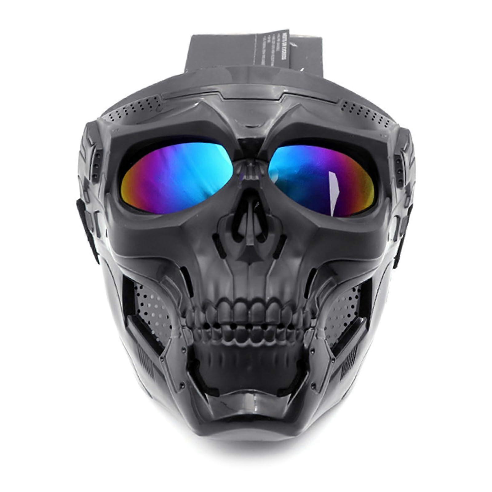 Totenkopf-Schutzbrille UV Motorcycle Goggles, Unisex, Vintage Windproof, Skull Design Eyewear
