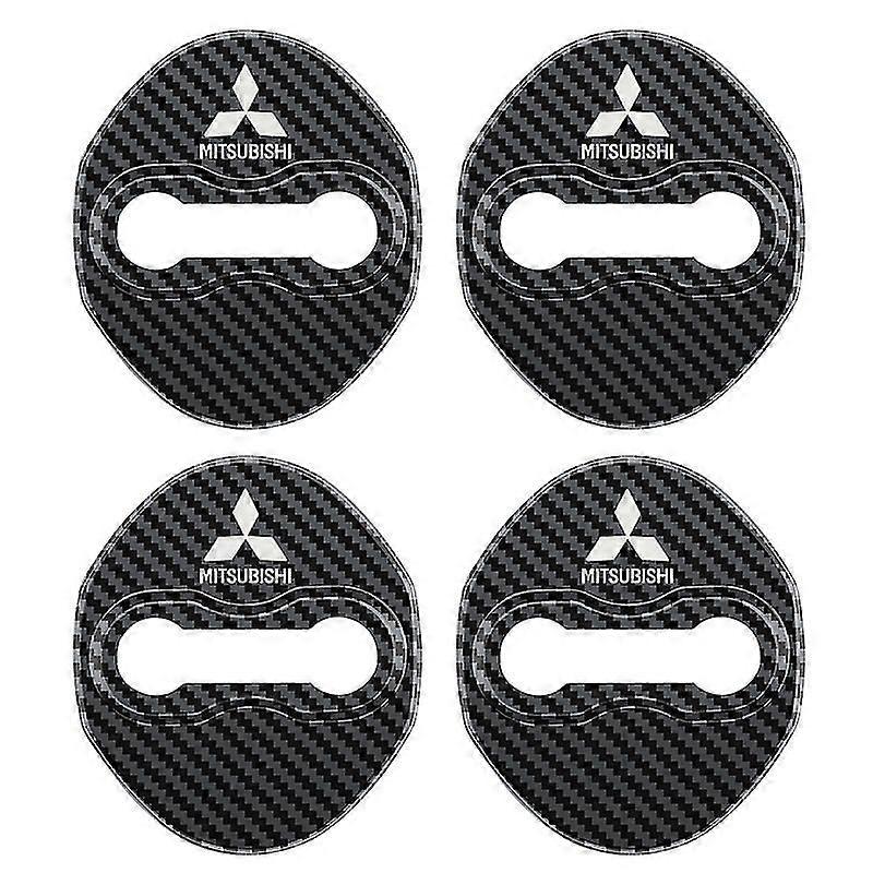 4 יחידות / סט כיסוי נעילת דלת לרכב מגן על כיסוי אבזם עבור מיצובישי אאוטלנדר לנסר פאג'רו l200 l300 2 3 4 ASX אביזרים לרכב ~ 11139