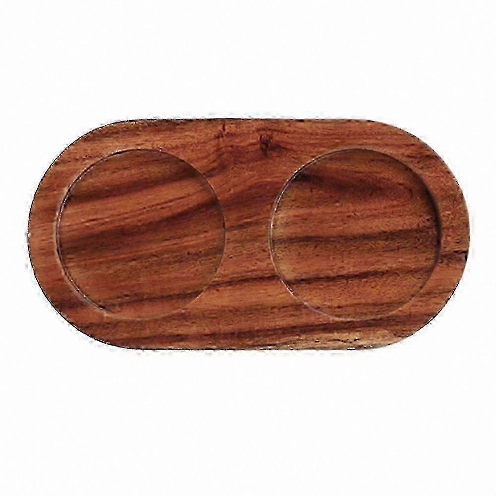 Wooden Tray for Salt and Pepper Mills, Accessory Compatible with Various Grinders and Shakers