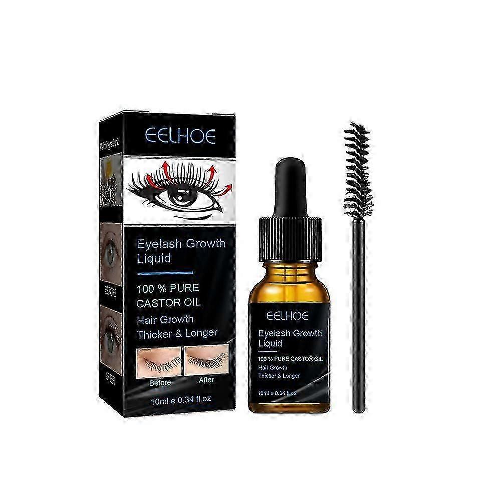 Ricinusolie øjenvippeserum, 100% ren naturlig ricinusolie øjenvipper vækst æterisk olie tyk længere nærende forstærker øjenvipper