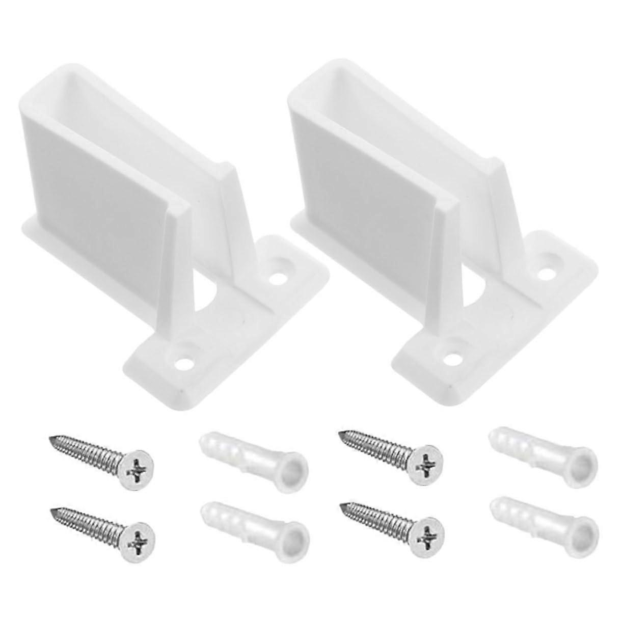 2 Piece RV Window Mounting Bracket Set for Curtains and Sunshades Compatible with Motorhomes, Durable Plastic Construction