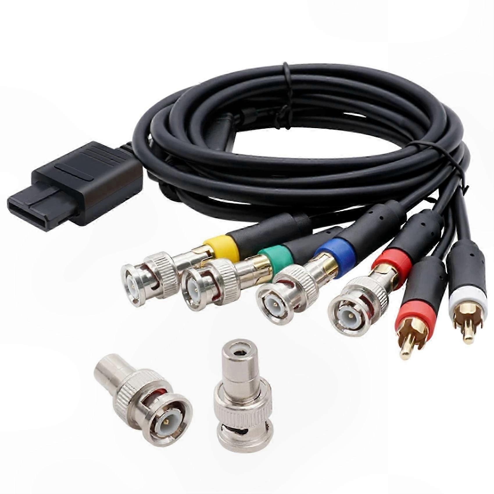 Composite Video Cable for RGB/RGBS Systems with Enhanced Stability for N64, SFC, SNES, NGC Consoles Connection Solution