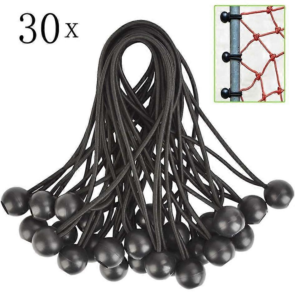 30 Pieces Bungee Cords for Tarps, Bungee Straps for Flags