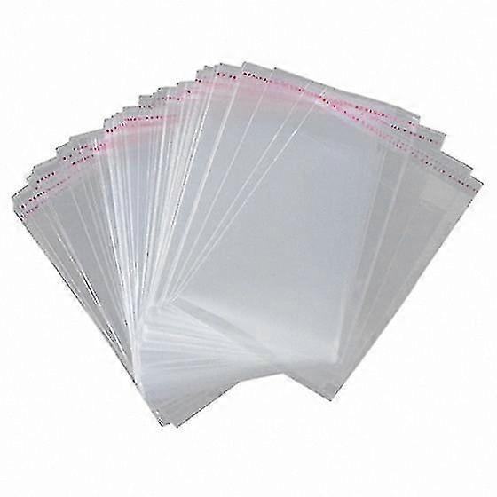 100 Count A3 Size Clear Resealable Plastic Bags 45x32cm with Adhesive Seal for Packaging