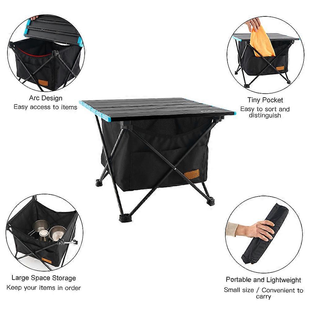 Portable Camping Table Folding Table Aluminum Table with Storage Bag Carry Bag for Picnic Hiking Camping Cooking and Outdoor