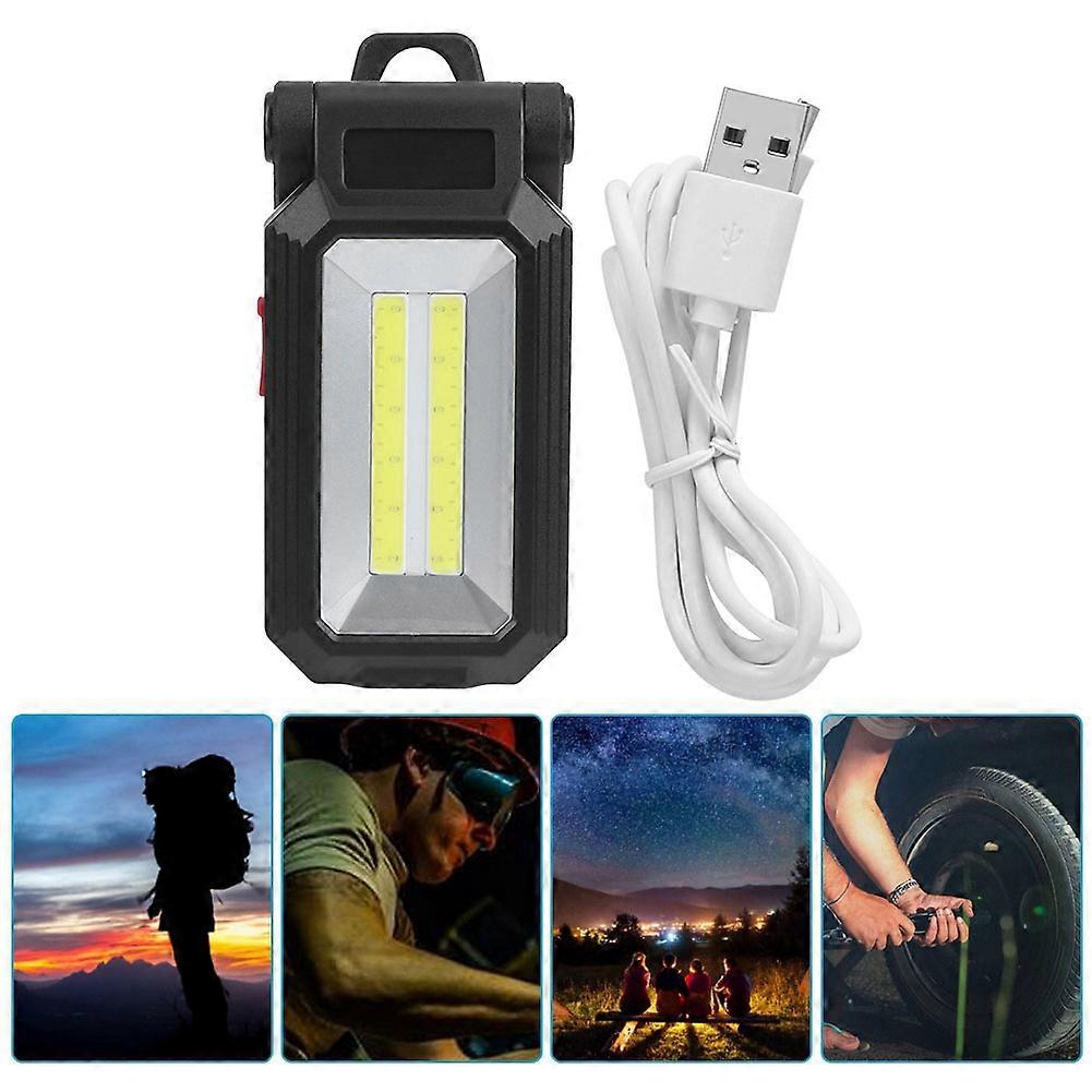 Mini Folding LED COB Work Light W559, USB Rechargeable, Black