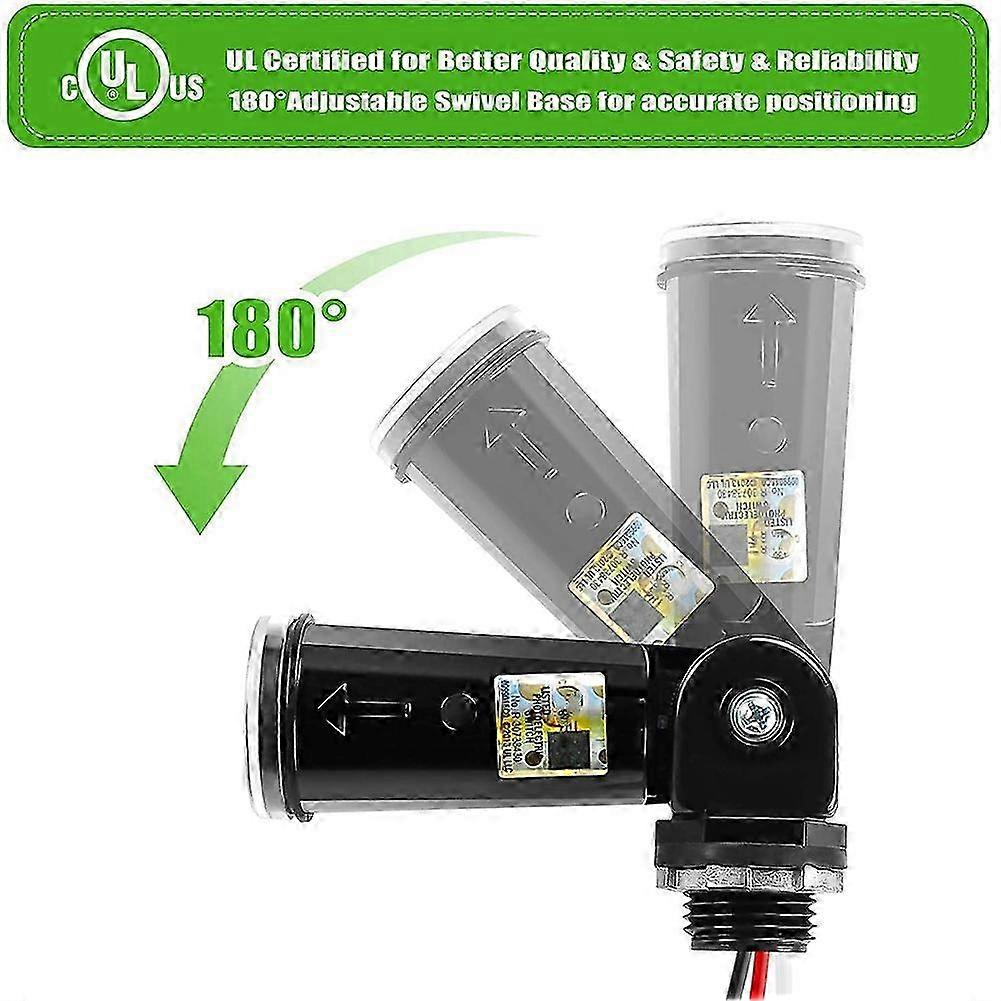 Dusk to Dawn Sensor with IP65 Waterproof Photocell, Photoelectric Switch for Day Night Detection