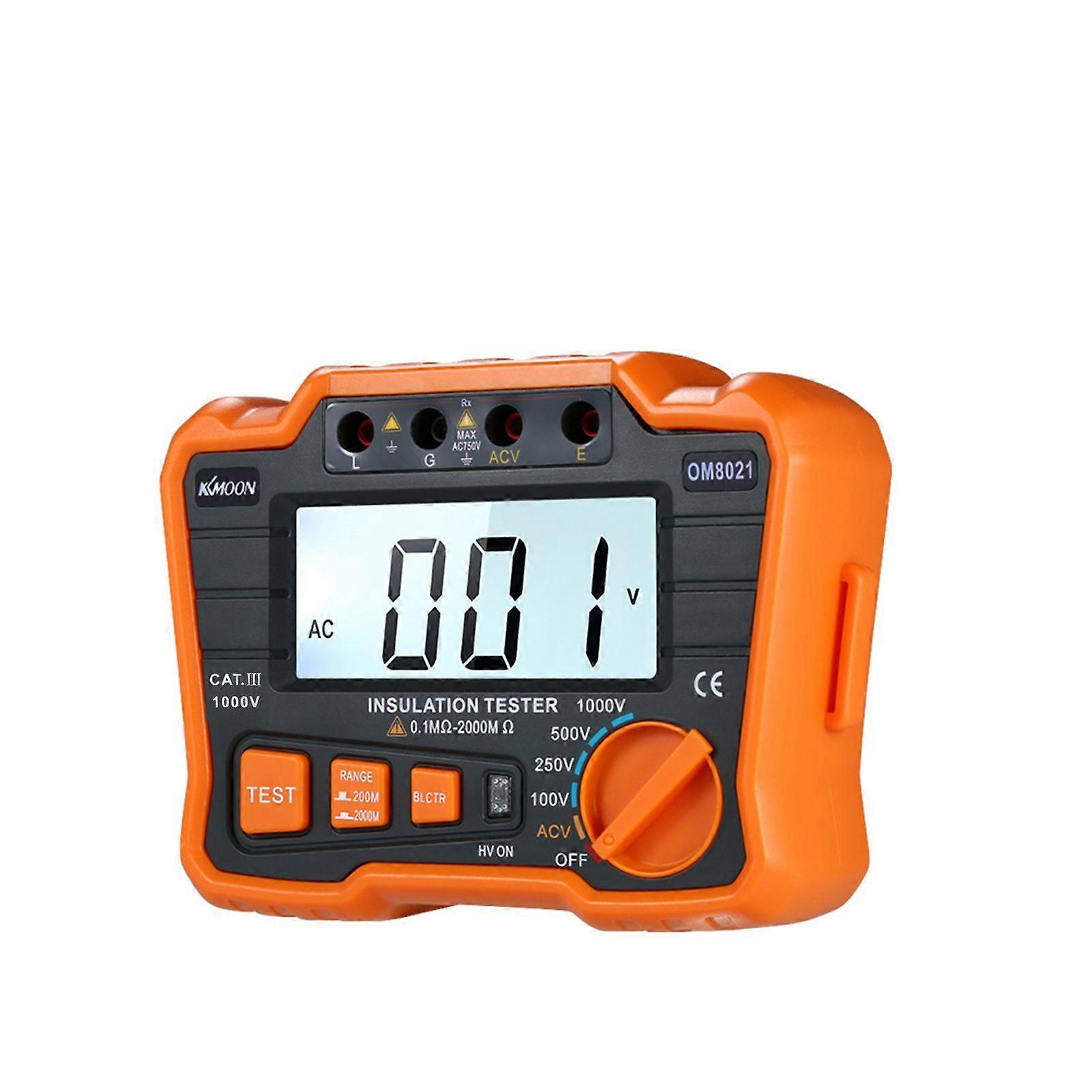 KKmoon Insulation Resistance Tester DCV ACV Meter 1000V Ground  Megohmmeter MegOhm Voltmeter w/LCD Backlight Display