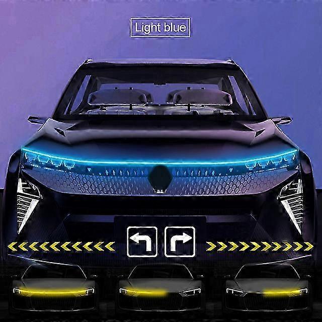 Newest LED Car Hood Light With Turn Signal Scan Starting DRL Dynami...
