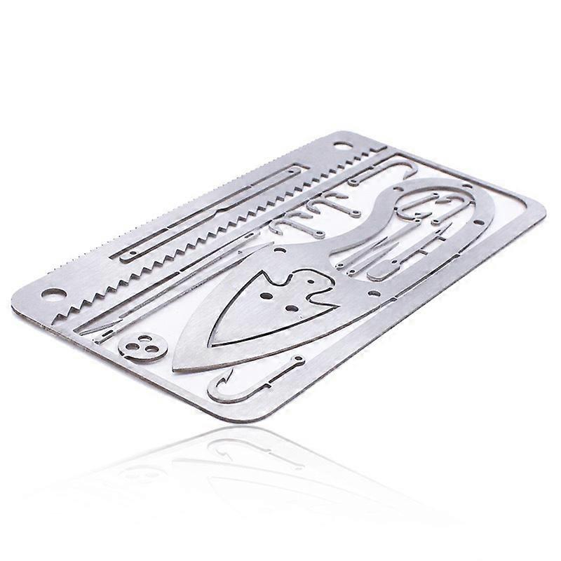 Etched model outdoor tool card, 10cm×5.3cm, practical and portable