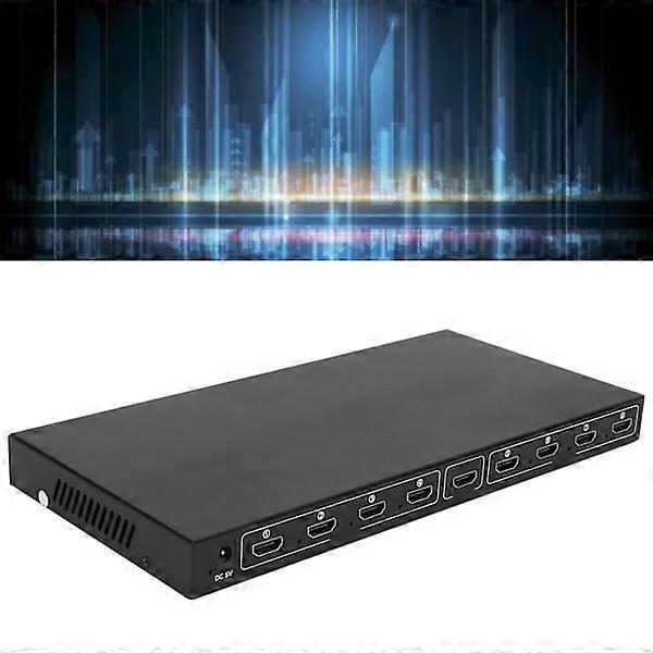 4K 1 Input to 8 Output HD Multimedia Interface Splitter 8-Way HD Multimedia Interface Distributor 100–240VAU Plug
