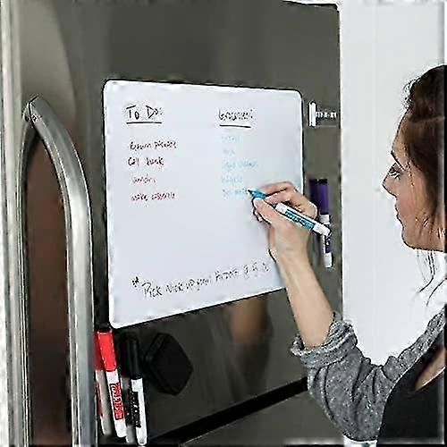 17x12 Inch Stain-Resistant Magnetic Whiteboard for Kitchen Organization