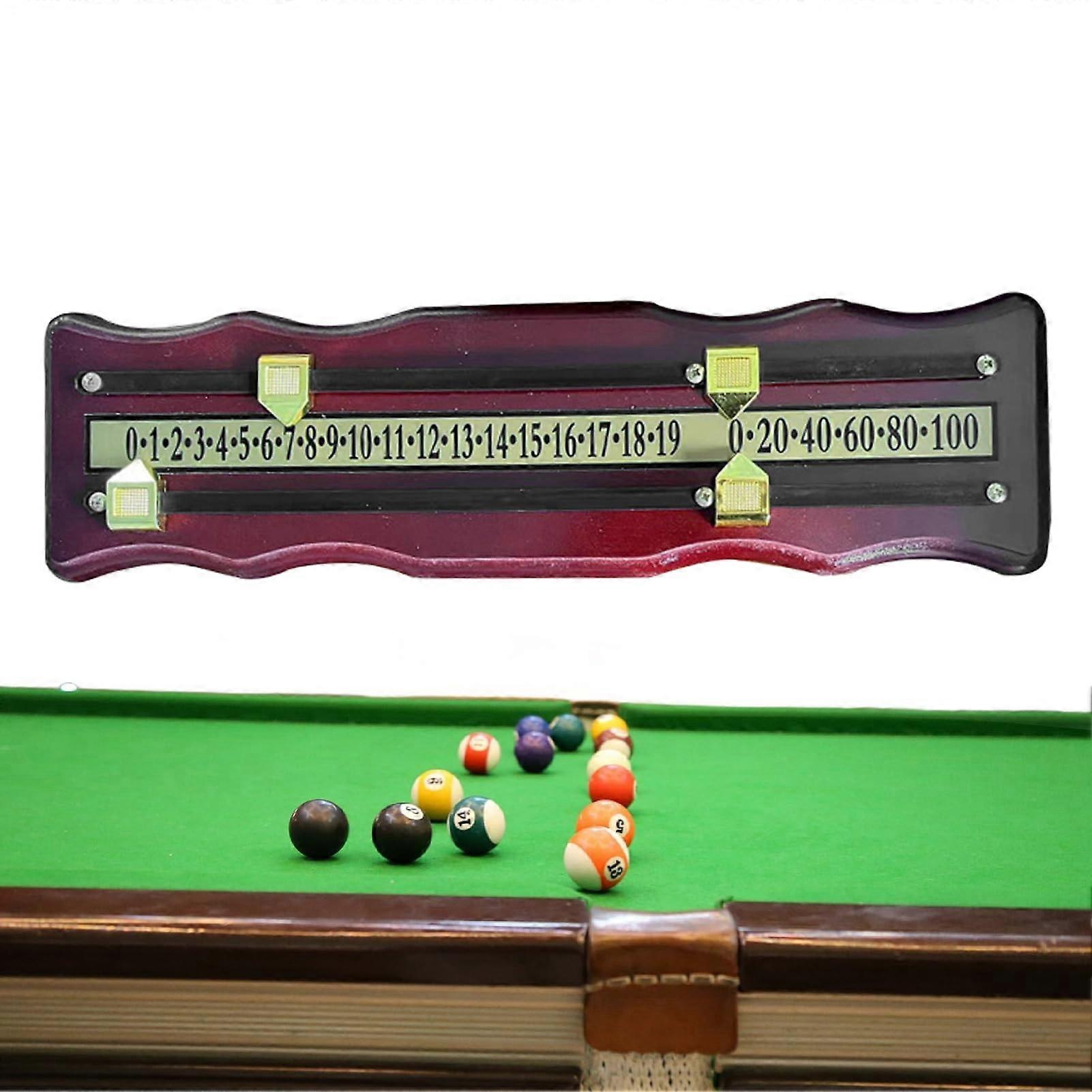 Wooden Score Board for Billiards Reusable Mounted Shuffleboard Counter For Pool Games And Billiards Scorekeeping