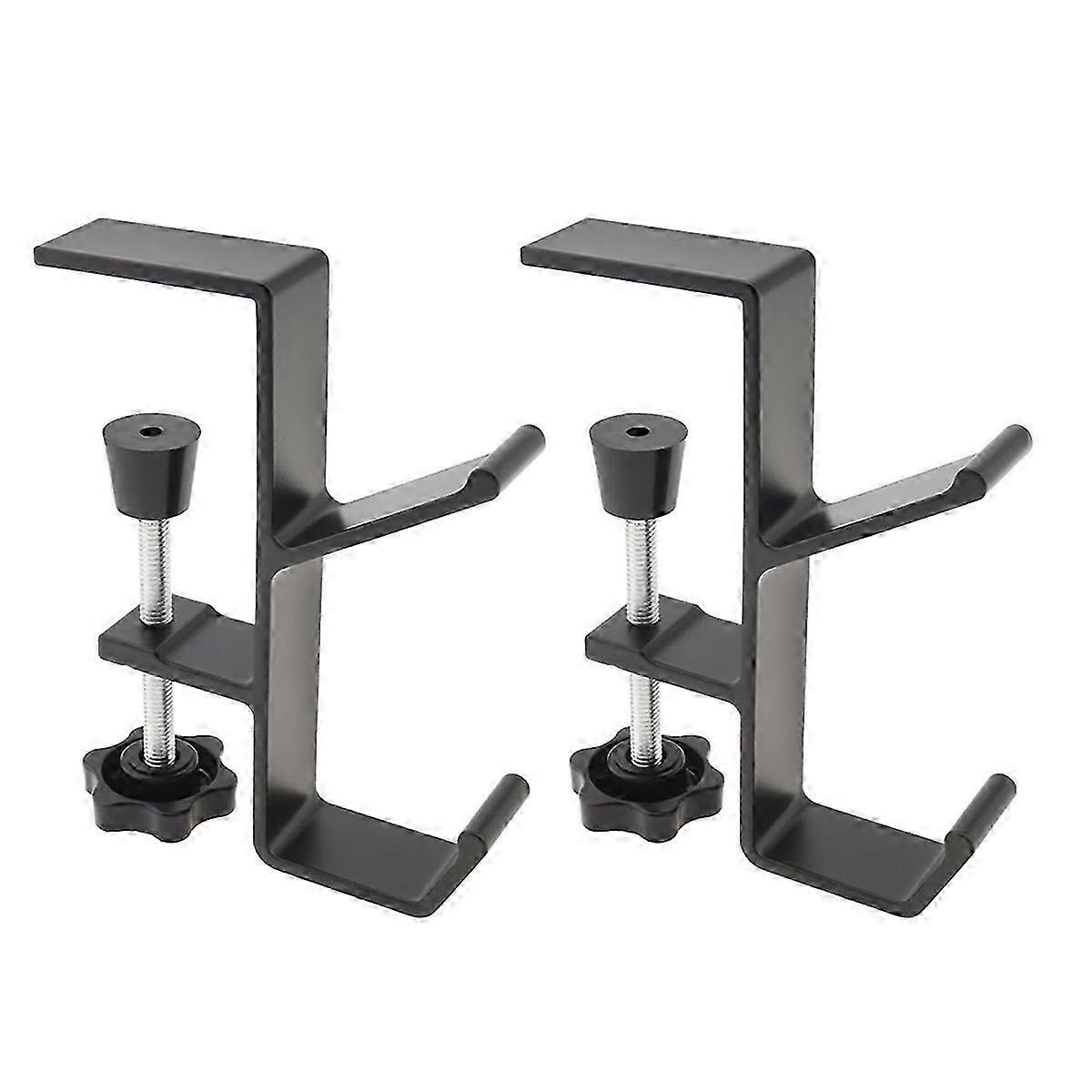 2pcs Desk Mount Bag Rack Hook Clip, Student Desk Hook