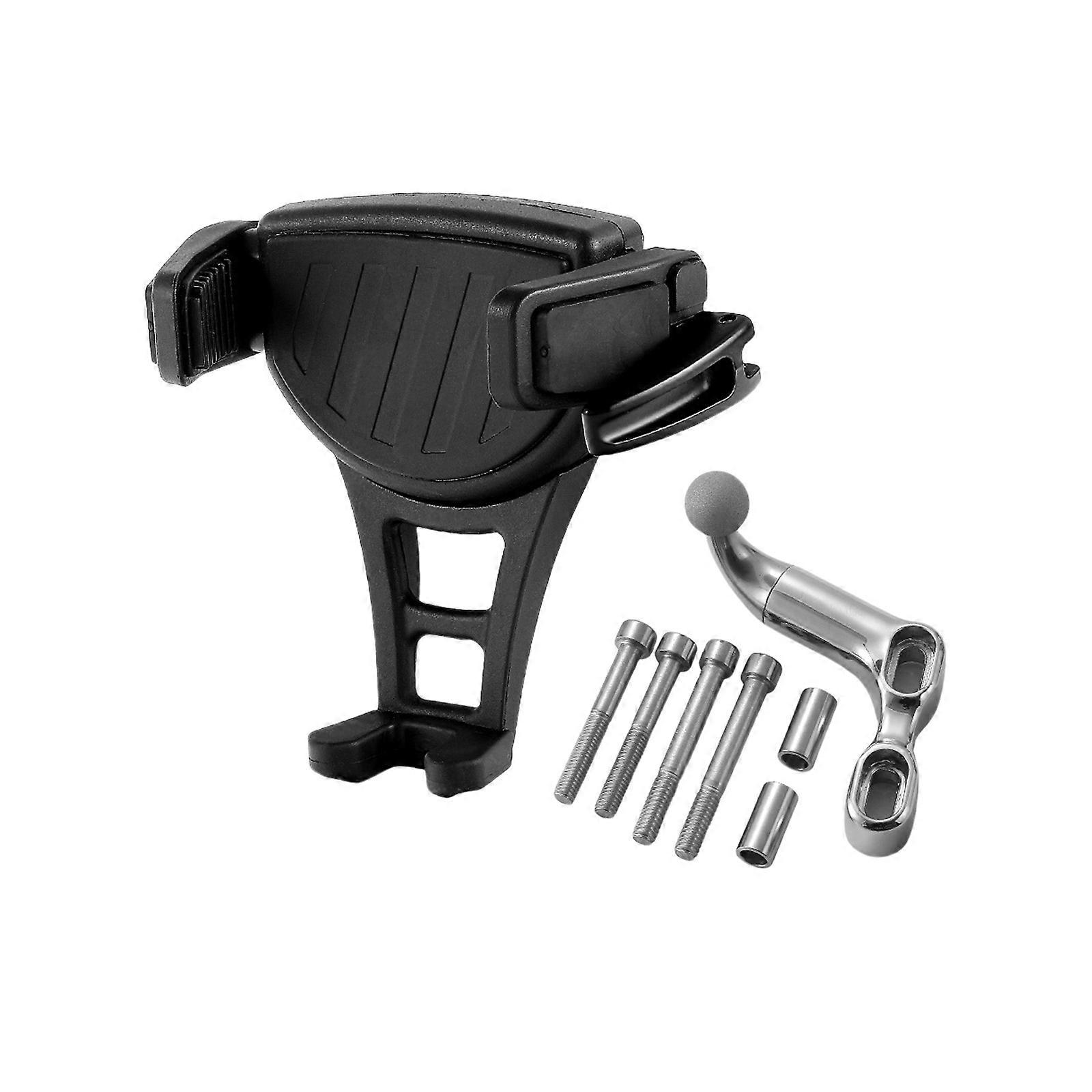 Universal Motorcycle Phone Holders Adjustable Angle Anti Shake Designs Mobile Phone Bracket for Secure Riding Experience  Silver