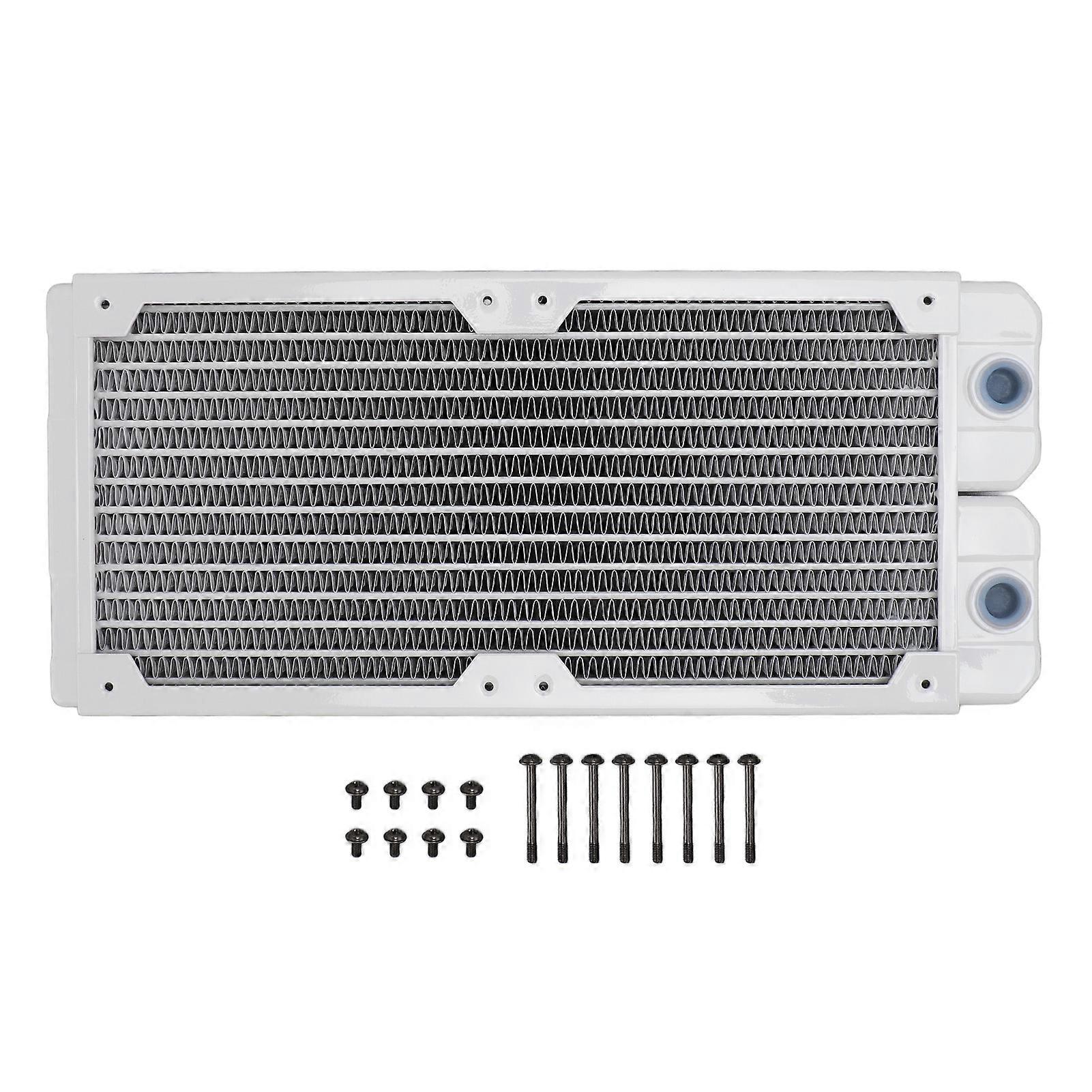 Water Cooling Radiator 14 Flat Pipe G1/4 Thread Liquid Heat Exchanger for PC Cooling