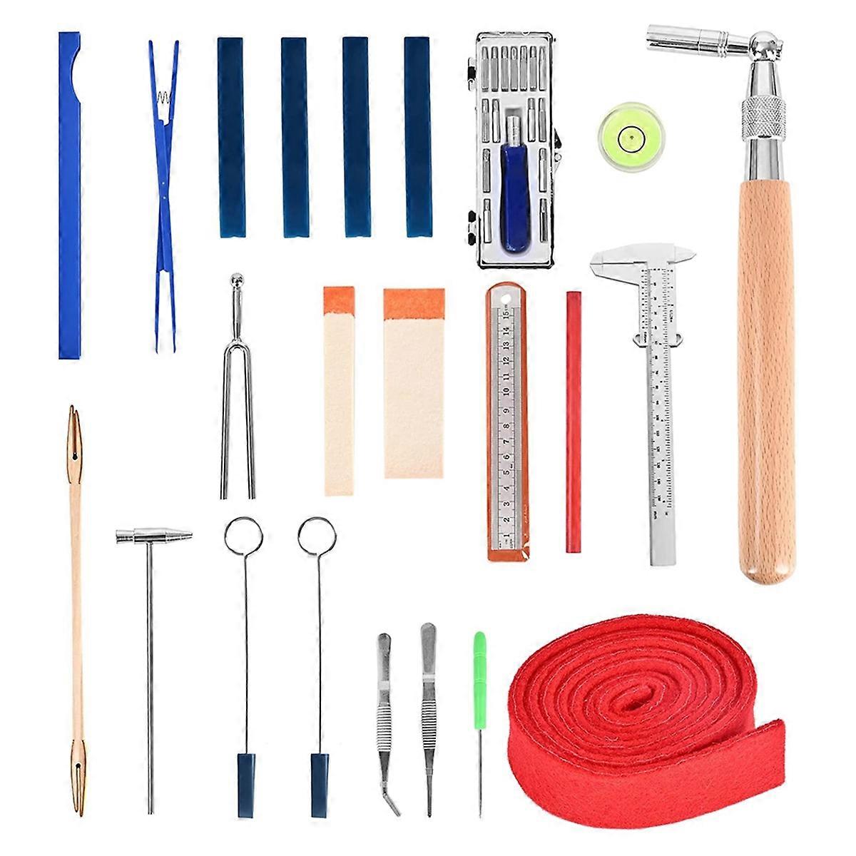 36PCS Professional Piano Tuning Kit,Piano Tuner Kit Including Piano Tuning Wrench,Piano Tuning Lever Tools Set