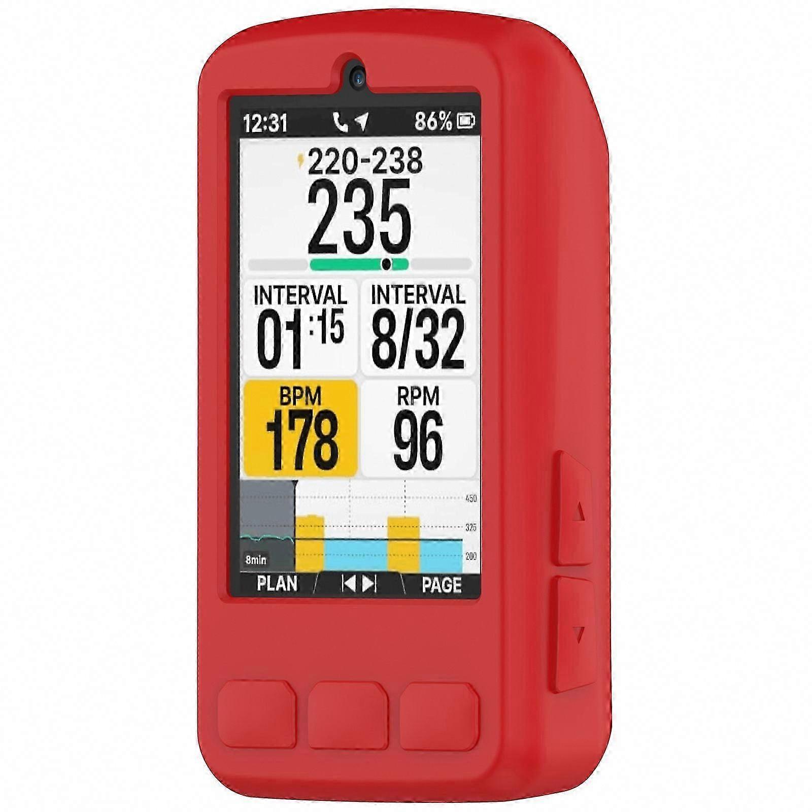 TKdaddy Silicone Cover for Wahoo ELEMNT ROAM V3 / ROAM3 (WF156) Cycling Computer Protective Case Stopwatch Red