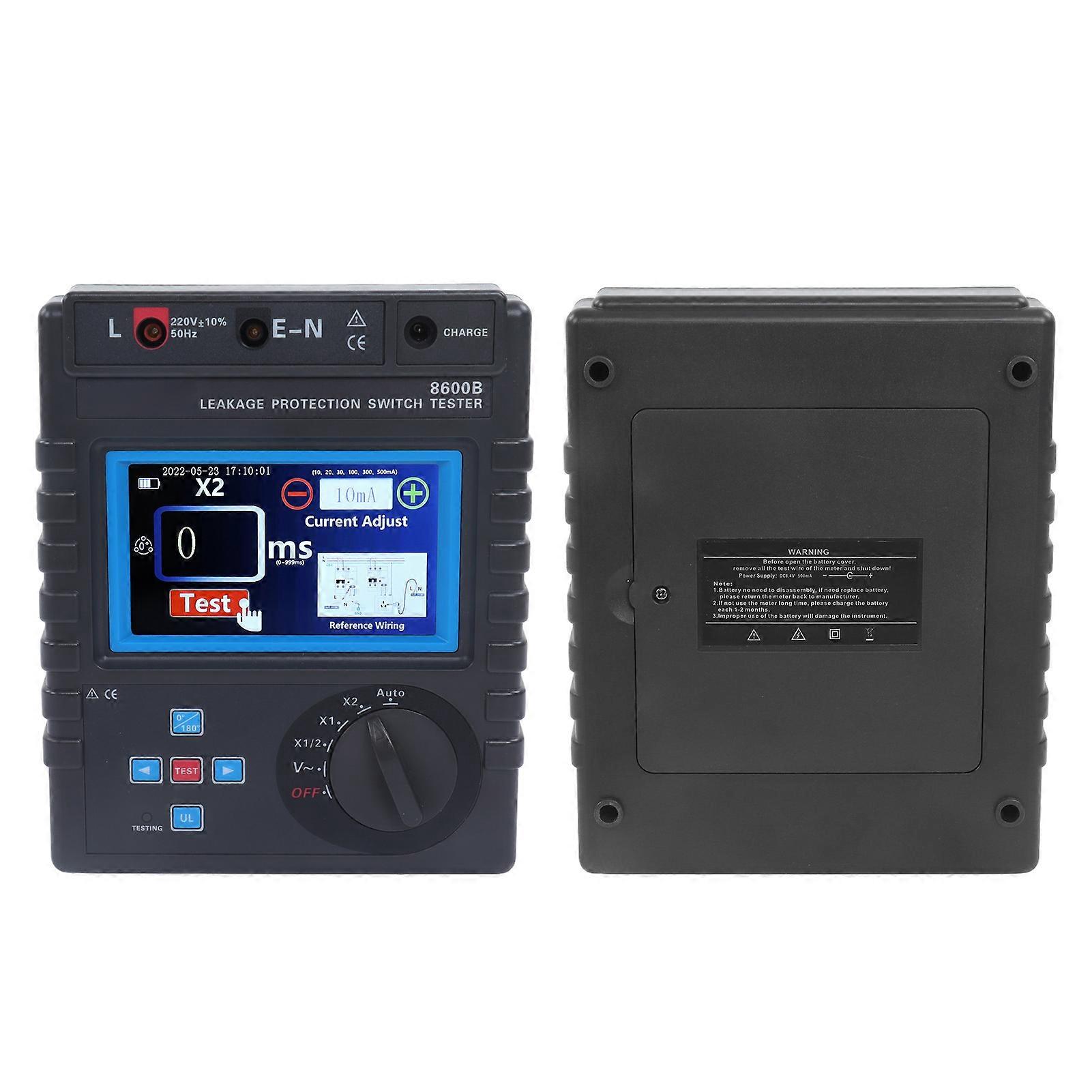 Current Leakage Protector Tester ABS 2600mAh 215x178x83mm LCD