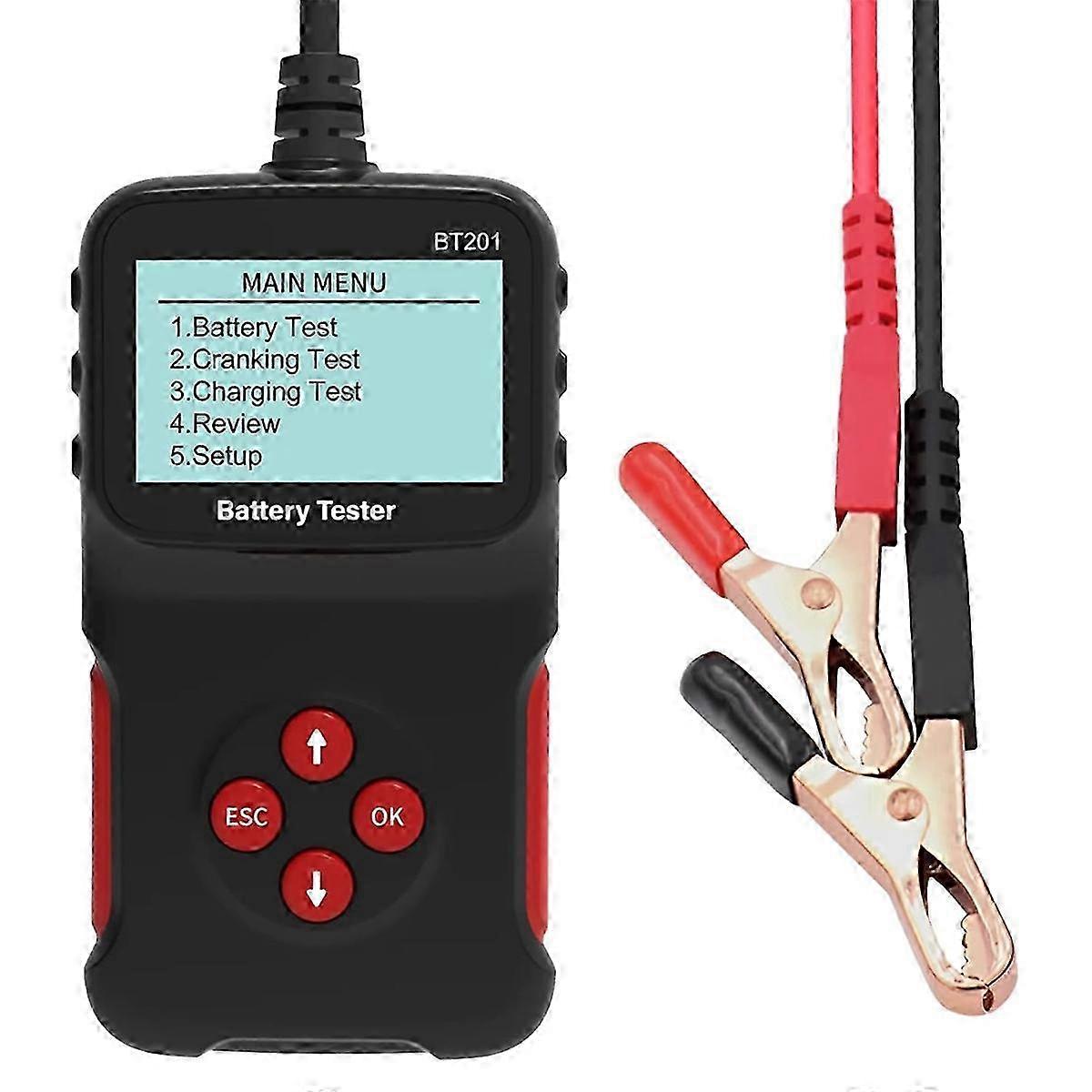 Digital 12V Car Battery Tester: Automatic Load Tester for Battery & Alternator Diagnostic, Compatible with Automotive Batteries