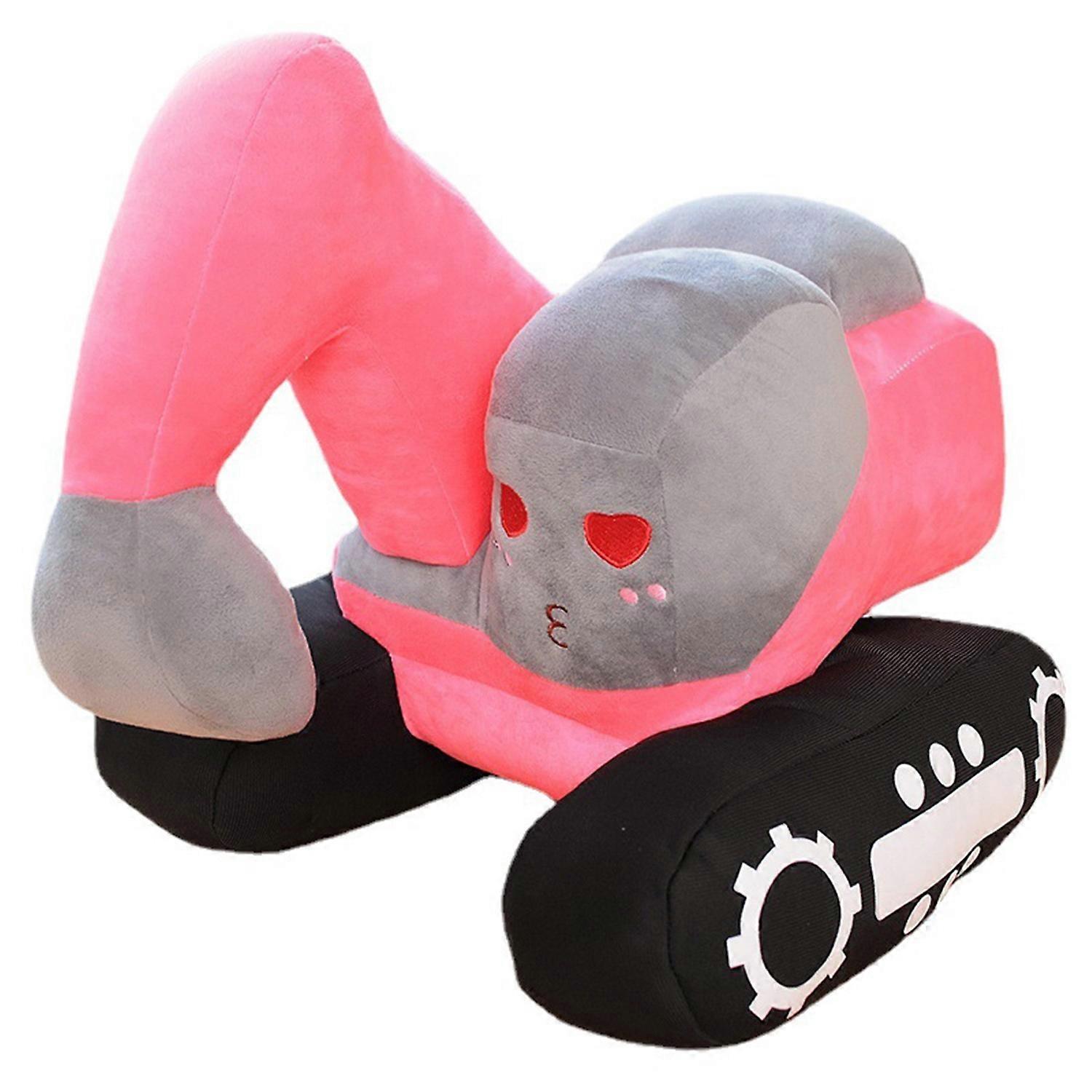 Excavator Plush Toy Soft PP Cotton Fully Filled Cute Vehicle Plushie Companion Soothing Toy Stuffed