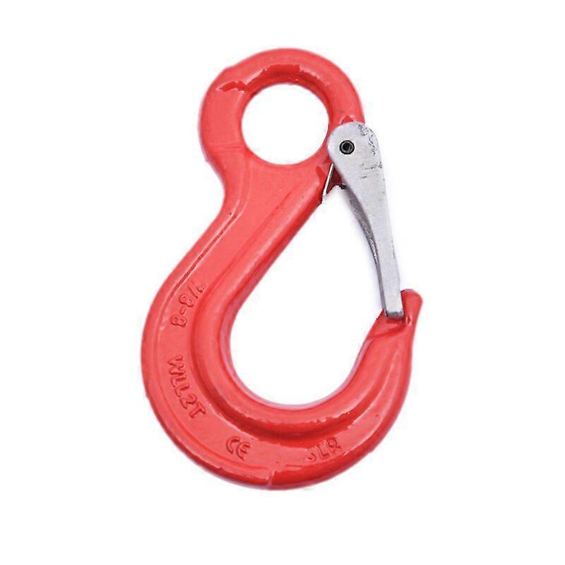 Alloy Steel Swivel Eye Hook with Safety Latch 2Ton Round Fixed Eye Lifting Hook