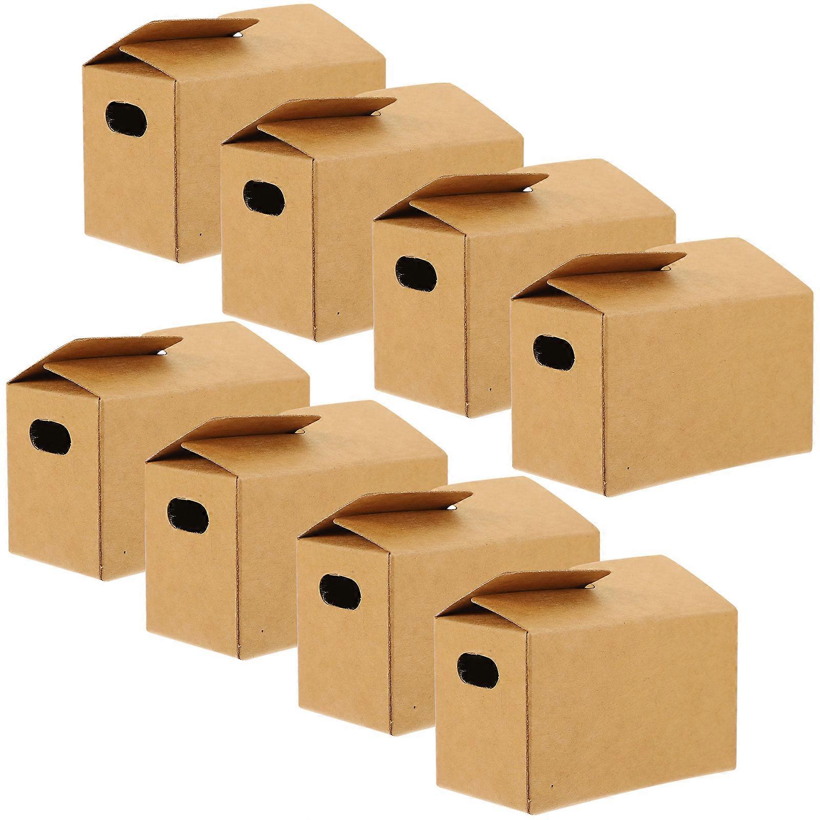 Mini House Decor Brown Paper Box Model for Display 20Pcs