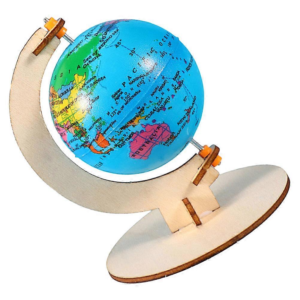 Wooden Earth Globe Kids Science Tools for Teaching 3Pcs DIY Classroom Kit
