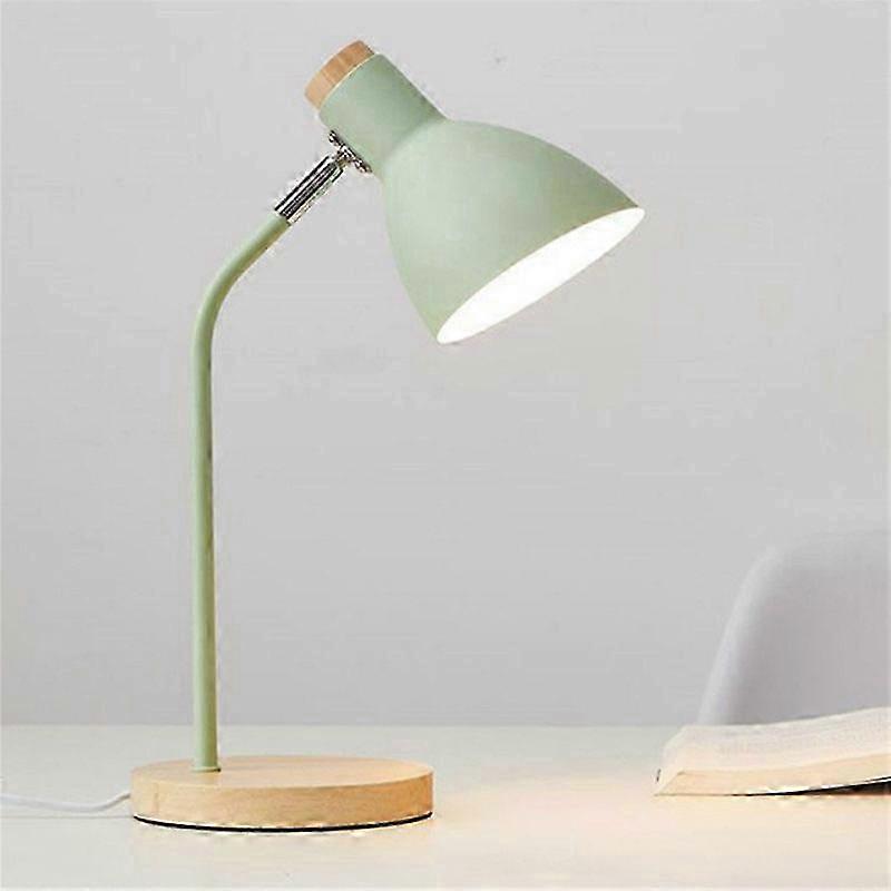 Iron Wood Table Lamp, E27 Screw Base, Hotel Home Decor Reading Light