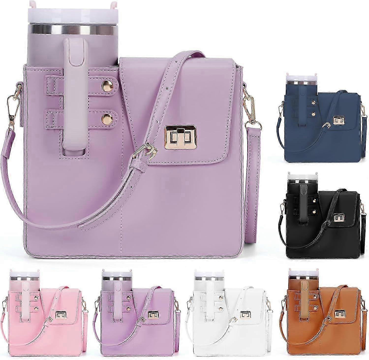 Taske Crossbody til Stanley Cup pung, vandflaske taske holder crossbody med Stanley Cup, justerbar kvinder skulderrem taske