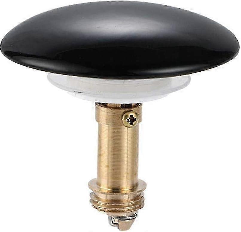 2 pcs Copper Drain Stopper, Leak Proof, Sink Drain Filter with Ceramic Cover for Basin, Bathroom Sink (Black+Gold, Size: 2.6") GROOFOO