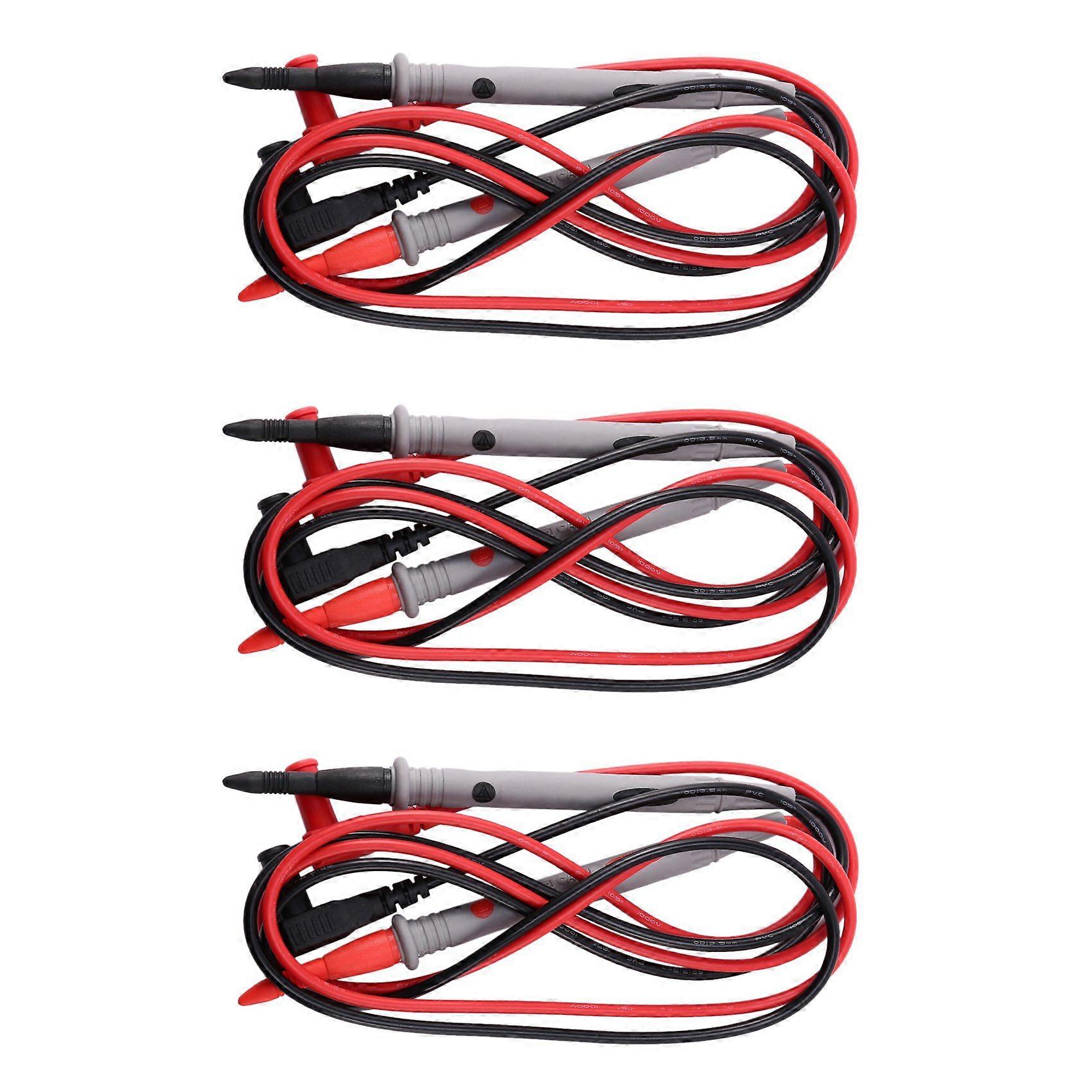3 Pair Cord Tester Cable for Voltmetre Ohmmeter Multimeter Amperemetre