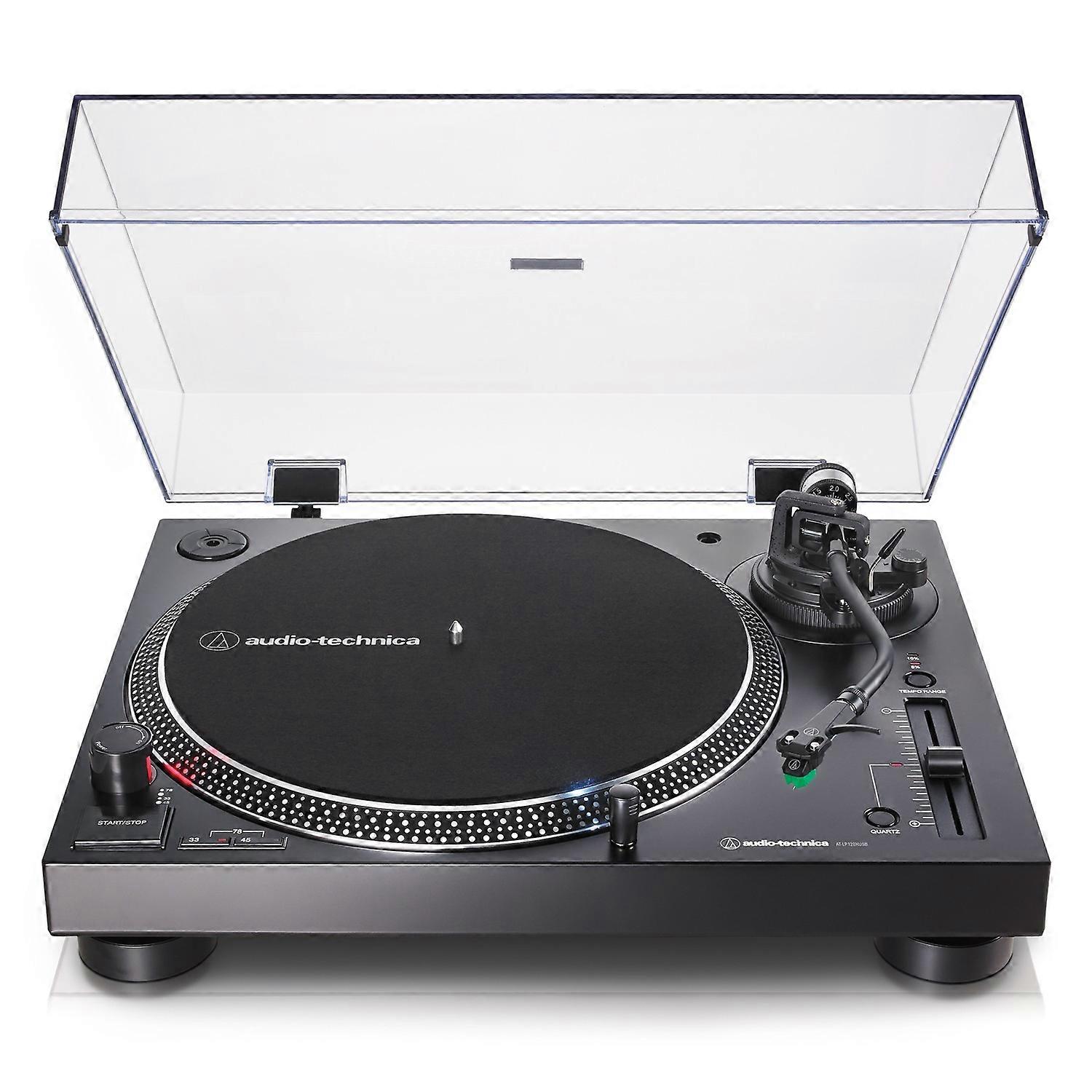 Direct Drive Manual Turntable with USB, Black, 3 Speed