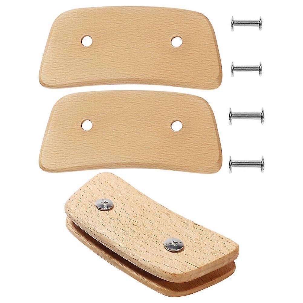 Heat-Resistant Pot Handle Sleeve Wooden Pan Handle Cover for 2Pairs