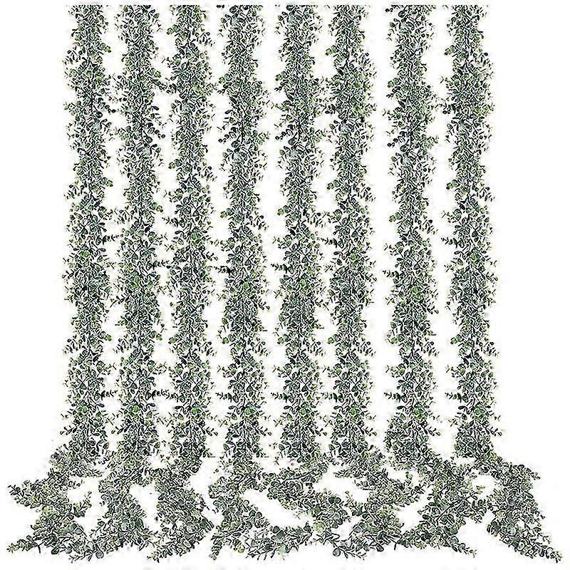 Artificial Eucalyptus Garland 8Pack Eucalyptus Greenery Garland Faux Hanging Plants Vines, 6 Feet/St