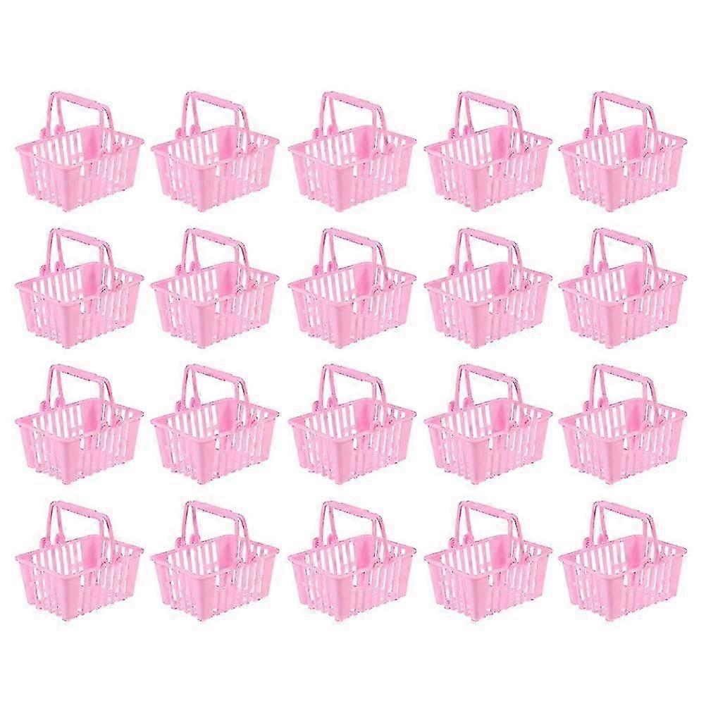 20Pcs Mini Shopping Basket for Girls Age 4-5, Small Retail Toy Baskets