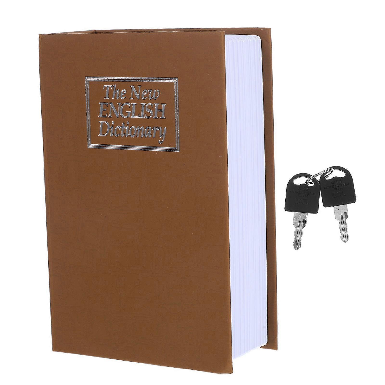 Decorative Key Lock Box Book Shaped Storage Box Portable And Versatile Plastic For Home Office School 1Pack