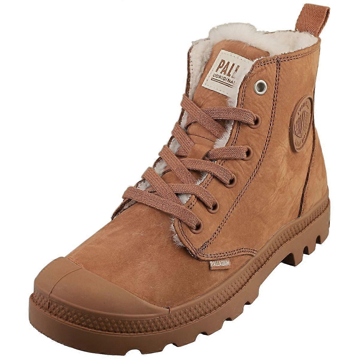 Palladium Pompa Hi Zip Womens Casual Boots in Brown