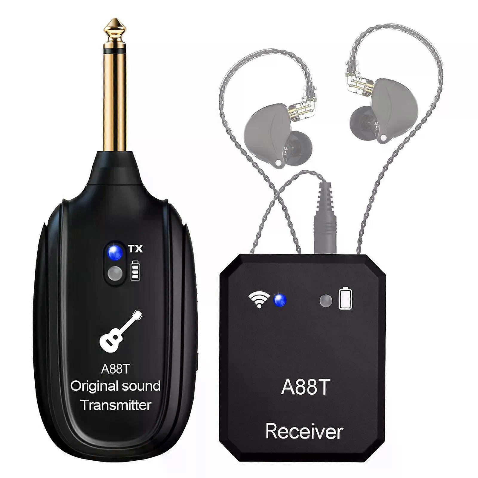 Wireless in Ear Monitor System with Wireless Transmitter Receiver Personal IEM for Studio Band Rehearsal Live Performance