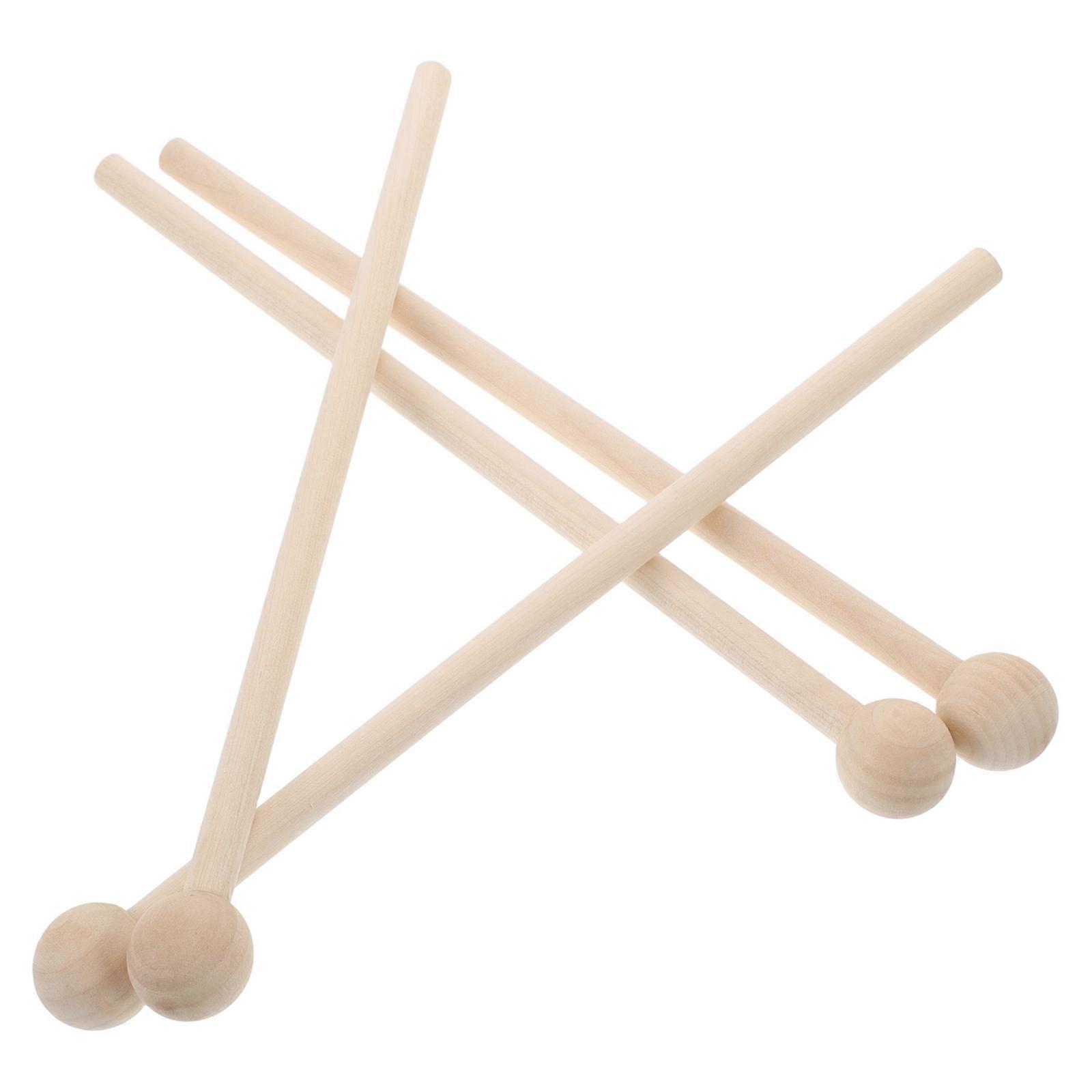 Wood Drum Playing Sticks for Music Instruments 10Pairs Wooden Drum Rods