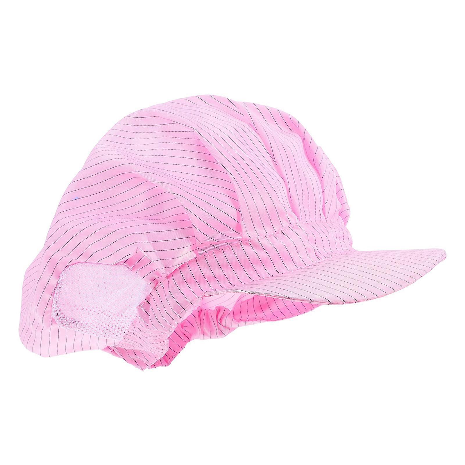 Protective Anti Static Cap Hat for Industry Use 2Pcs Pink Breathable