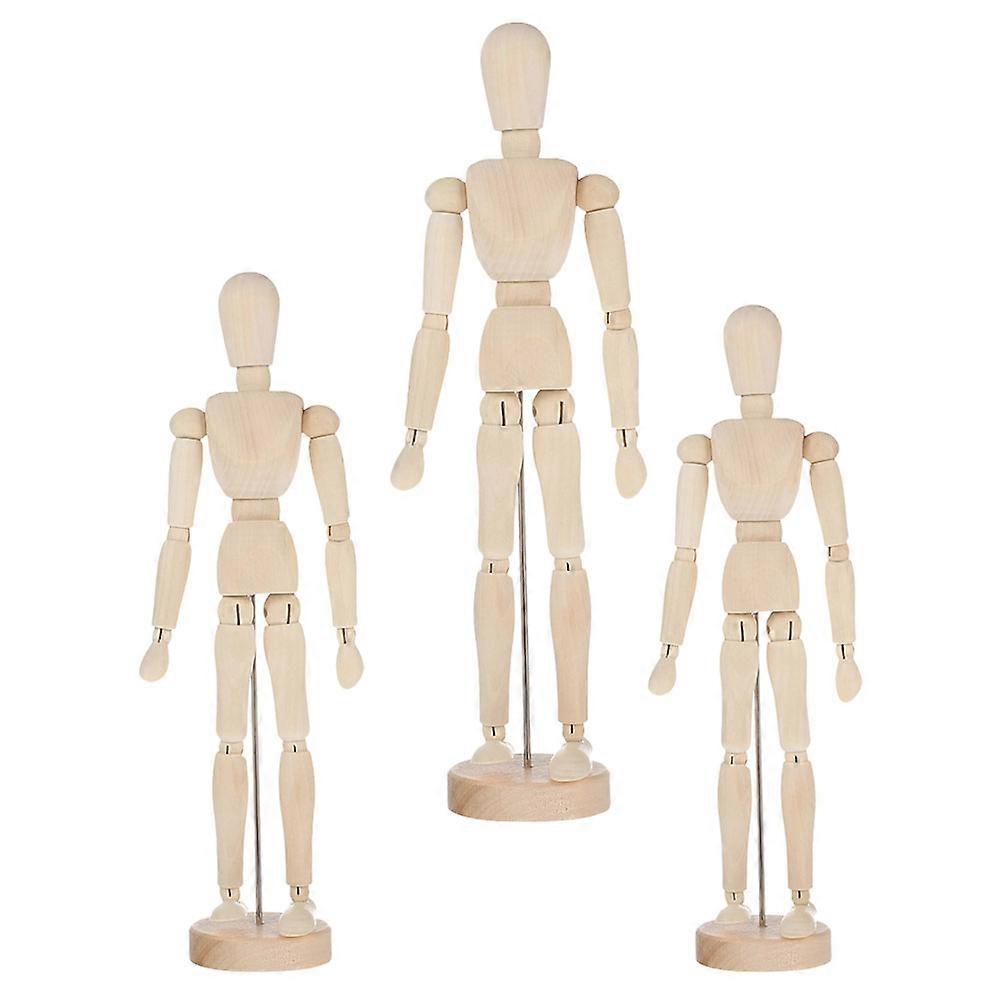 Wooden Figure Sketch Model for Artists Use 9Pcs Flexible Joint Mannequins
