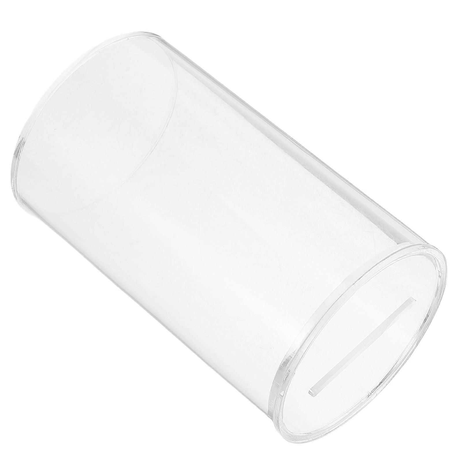 2Pcs Transparent Acrylic Coin Jar for Storage Bartender Tip Container