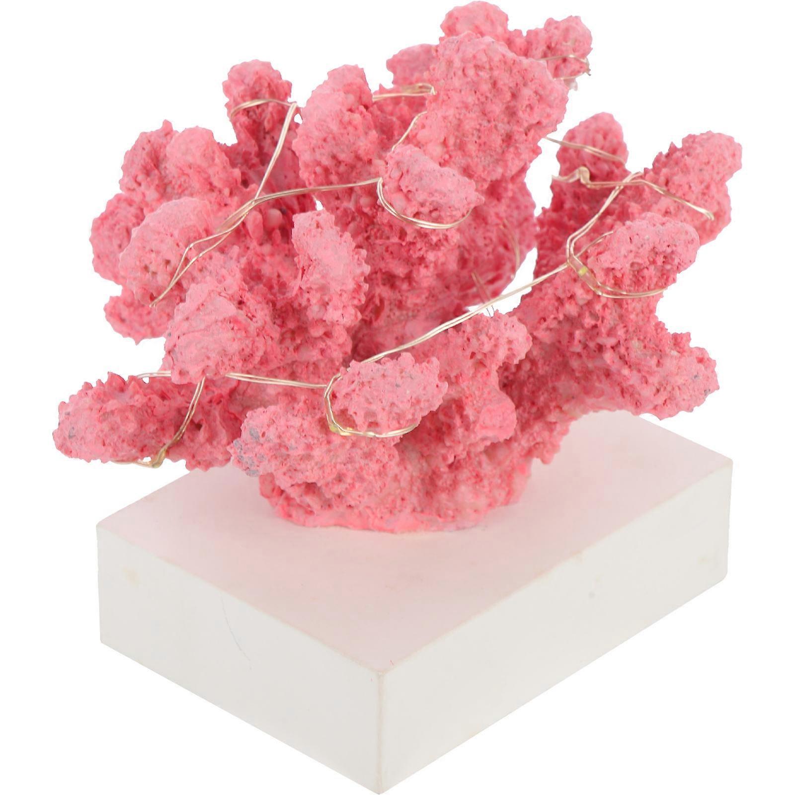 Vivid Coral Decor Tabletop Coral Figurine for Home Use 3Pcs Set