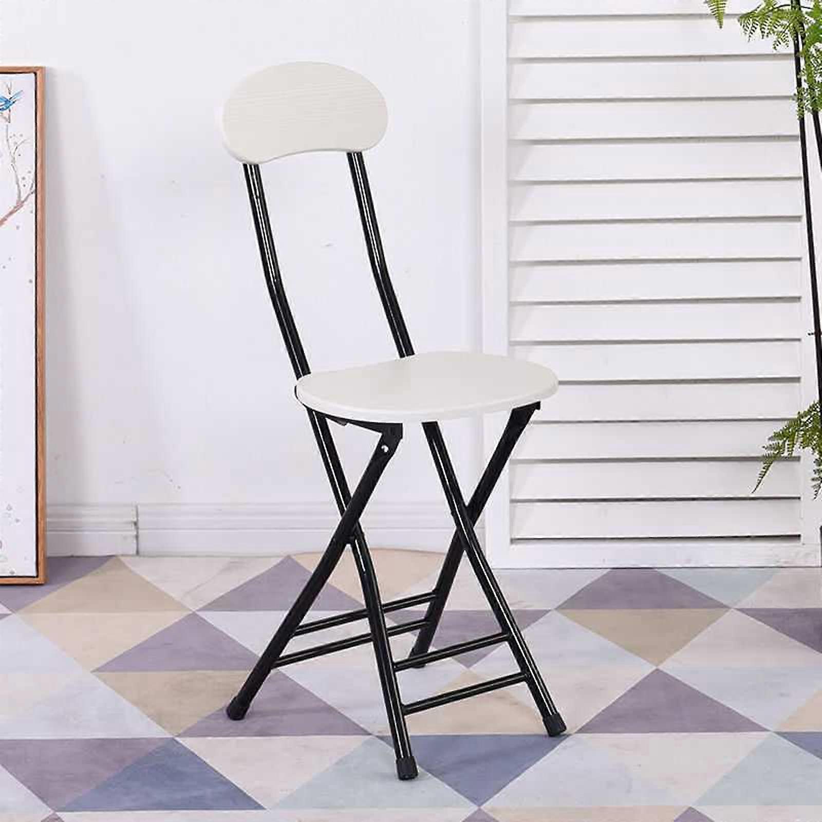 Foldable Bar Stool With Backrest Indoor Outdoor Use No Assembly Required SpaceSaving Design For Home Bar